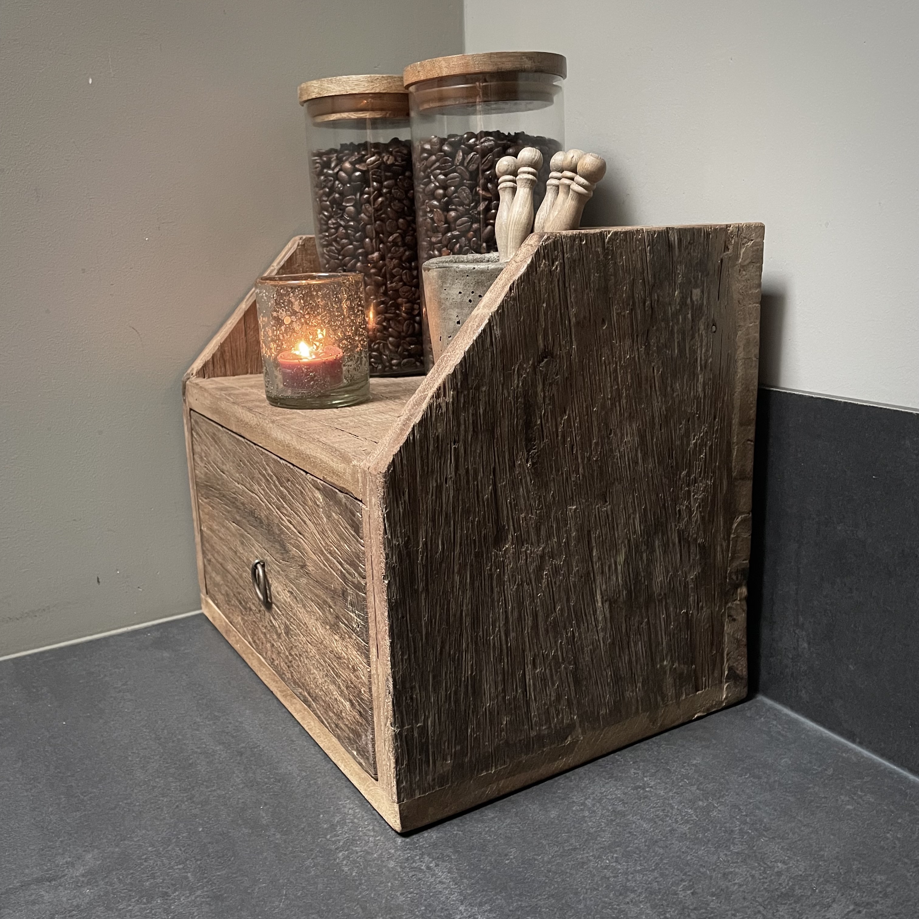 Zware gruttersbak/ coffeetray (Br 35 cm)