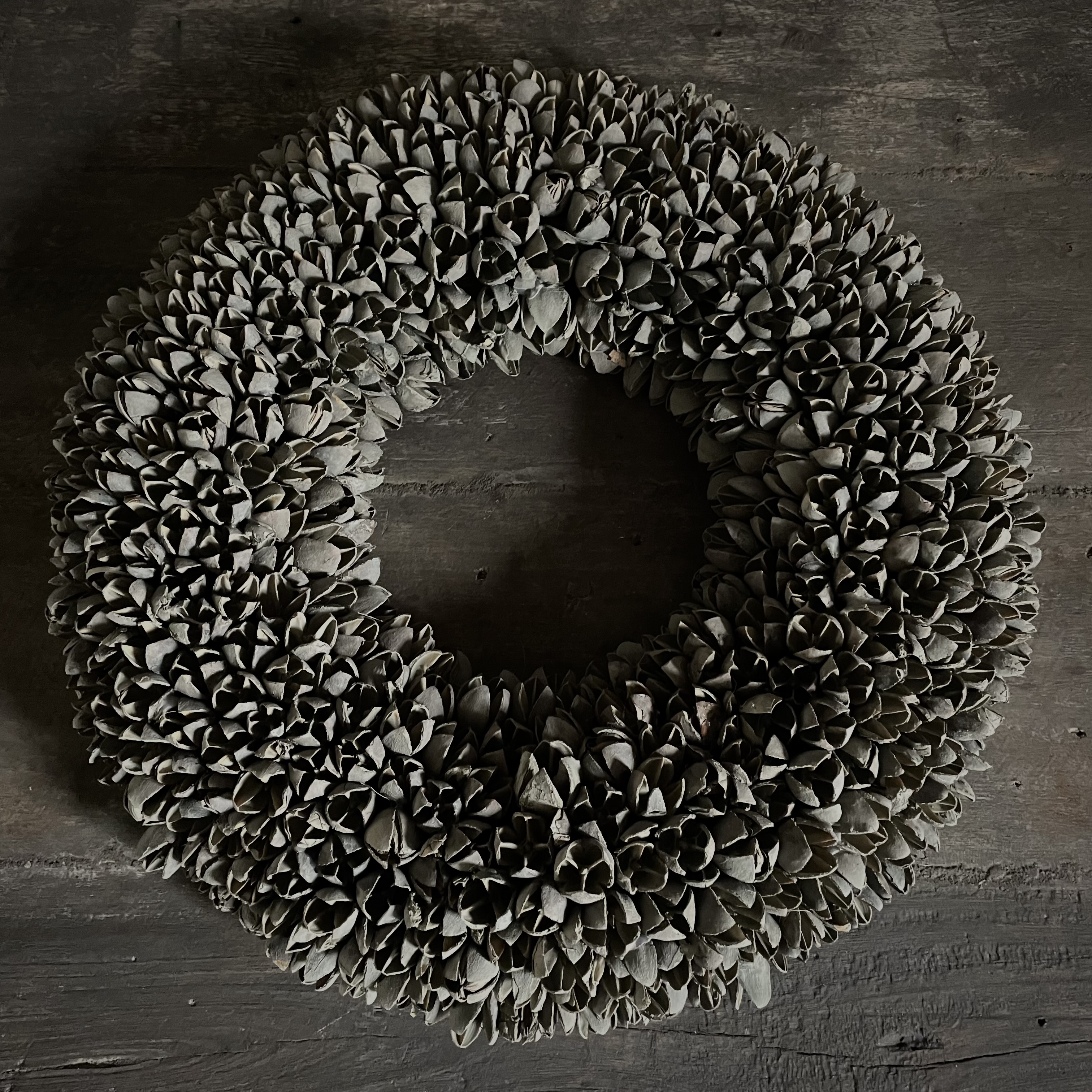 Krans Bakuli 'Grey wash'  (Ø 40 cm)