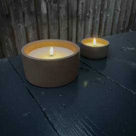 Outdoor LED kaars in pot 'M' ( Dia 10 cm)