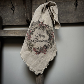 Shabby linnen 'krans' (45x45 cm)