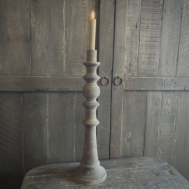 Massief houten kandelaar Luksa 'Carma' ( 48 cm.)