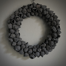 Krans Coco Fruit 'Dark grey'  (Ø 30 cm)