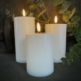 Set van 3 outdoor LED kaarsen 'Wit'