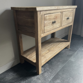 Houten dressoir met 2 lades (100  breed)