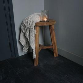 Houten kruk (H 45,5 cm)
