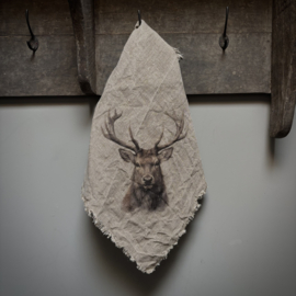 Shabby linnen Rendier 'kleur' (45x45 cm)