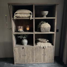 Open vakkenkast 'Driftwood' (200 cm hoog)
