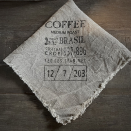 Shabby linnen  'Coffee' (45x45 cm)