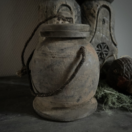 Oud Nepalees potje  'X' (H 18 cm)
