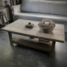 Zware houten salontafel (120 x 70)