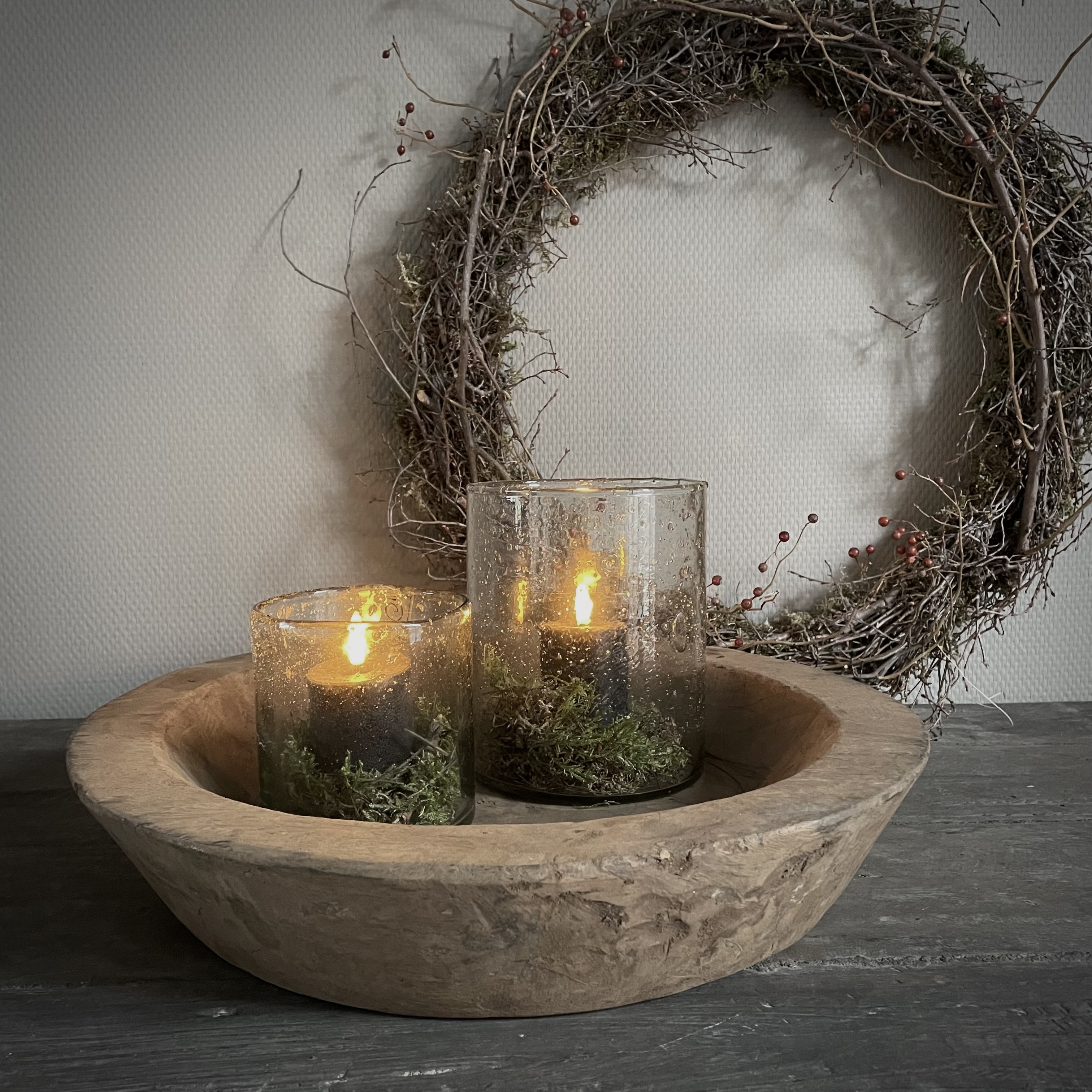 Oude houten schaal Nr 116  (Ø 41 cm)