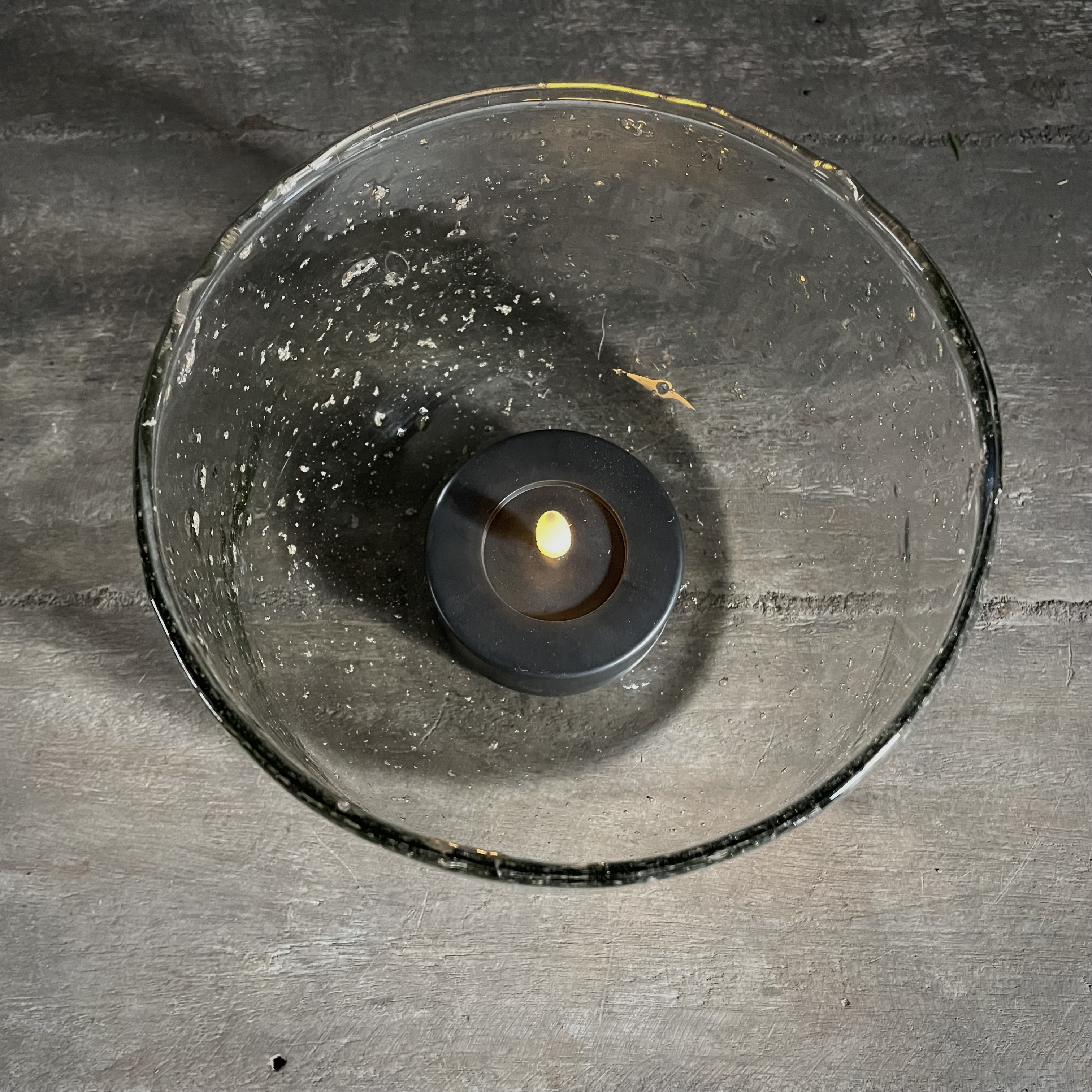 Transparant windlicht 'Bubble'  ( Ø 15,5 cm.)