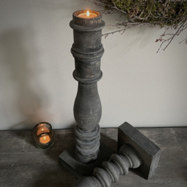 Massief houten kandelaar (50 cm.)
