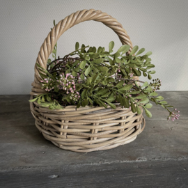 Rattan hengsel mand  (H 25 cm..)