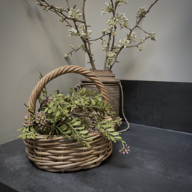 Rattan hengsel mand  (H 25 cm..)