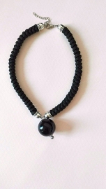 Nylon cord necklace 018