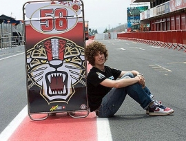 1;12<>Pitboard  #58  Marco Simoncelli  "TIGER" no.14