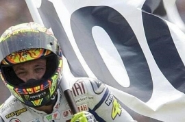 1;12<>Valentino Rossi  + flag 100 wins.  MotoGP 2009 "ASSEN".  mc312090176