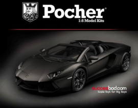 1:08<>LAMBORGHINI - AVENTADOR - LP 700-4 -ROADSTAR  - Matt Black - PCHK 121F