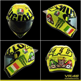 1;12<>BIG Helmet (1:8)- Valentino Rossi  -  "CROUCHED POSITION" -  MotoGP 2011