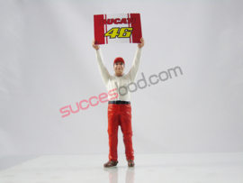 1;18<>DUCATI PITCREW MAN with #46  Ducati board. (2 pcs)  art 4607/428