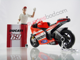 1;18<>SET - MotoGP 2011 - DUCATI GP11 #69 + CREW-MAN   set #147