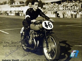 1;12<>GILERA 500cc 4 cil.   GP 1950  Umberto Masetti #46