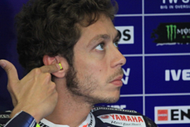 1;12<>Valentino Rossi GP 2014 "Checking the Ear Plugs" mc312140046