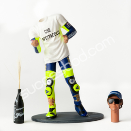 1;12<>BIG HEAD (1:8) - "PODIUM" Rossi  - MotoGP 2004  World Champion - "CHE SPETTACOLO''.