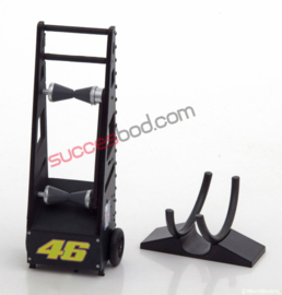 1:12<>STARTBOX YAMAHA  #46 + WHEEL-STAND (small/narrow)  MotoGP set.  mc 312090000