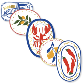 5x Sticker | SEASIDE SUPPER | GOUDFOLIE