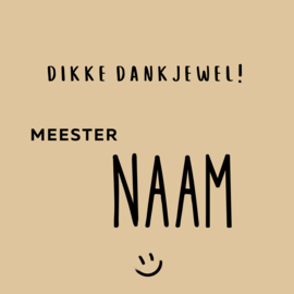 NAAMSTICKER | DIKKE DANKJEWEL! MEESTER [NAAM]