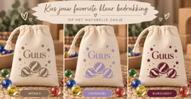 KNIKKERZAK MET NAAM 