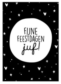 Kadokaartje XL| Fijne feestdagen Juf!