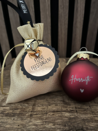 KERSTBAL MET NAAM | GLAS