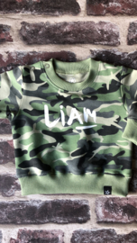 Sweater Camouflage met naam