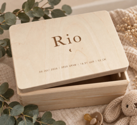 MEMORYBOX NAAM + GEBOORTEGEGEVENS