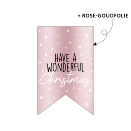 5x Sticker Vaantje | Have a wonderful Christmas! | ROSEGOLD