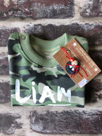 Sweater Camouflage met naam