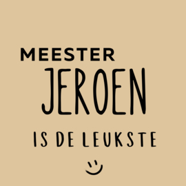 NAAMSTICKER | MEESTER [NAAM] IS DE LEUKSTE :)