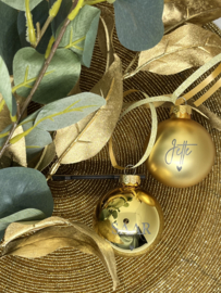 KERSTBAL MET NAAM | GLAS