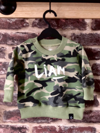 Sweater Camouflage met naam