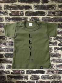 Shirtje NAAM + DATUM | Levi