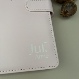 NOTITIEBOEK ROZE | NAAM JUF