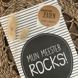 NAAMSTICKER | MEESTER [NAAM] IS DE LEUKSTE :)