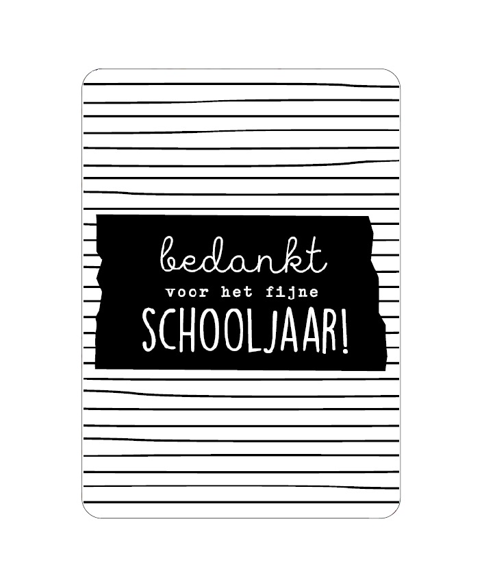 Kaart Bedankt voor het schooljaar!