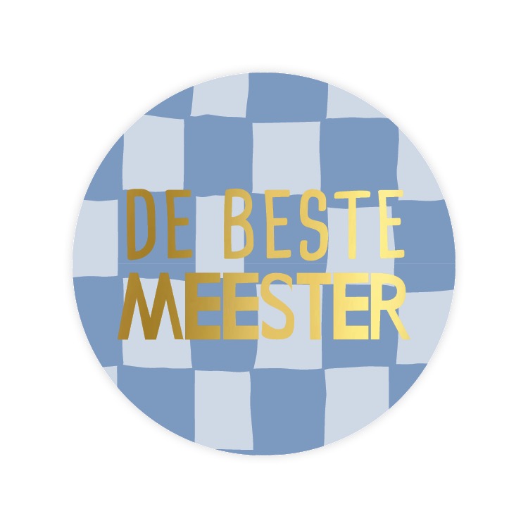 4x Sticker | DE BESTE MEESTER | 50 mm