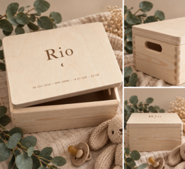 MEMORYBOX NAAM + GEBOORTEGEGEVENS