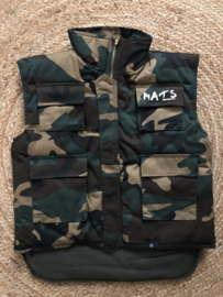 Camouflage Bodywarmer met naam