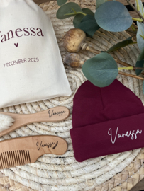 HOUTEN BORSTELSETJE | MET NAAM